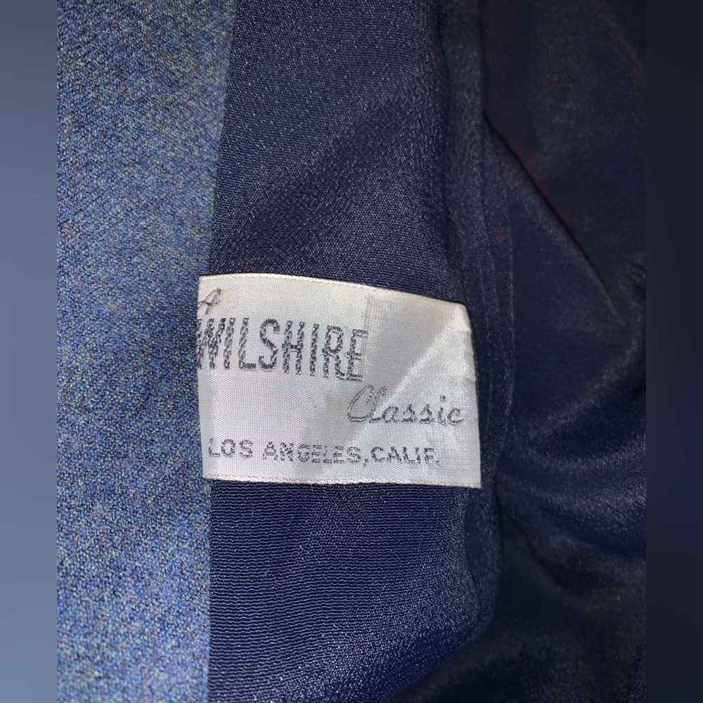 Wilshire classic vintage open grey blue wool Women's open Jacket blazer large - Picture 3 of 6